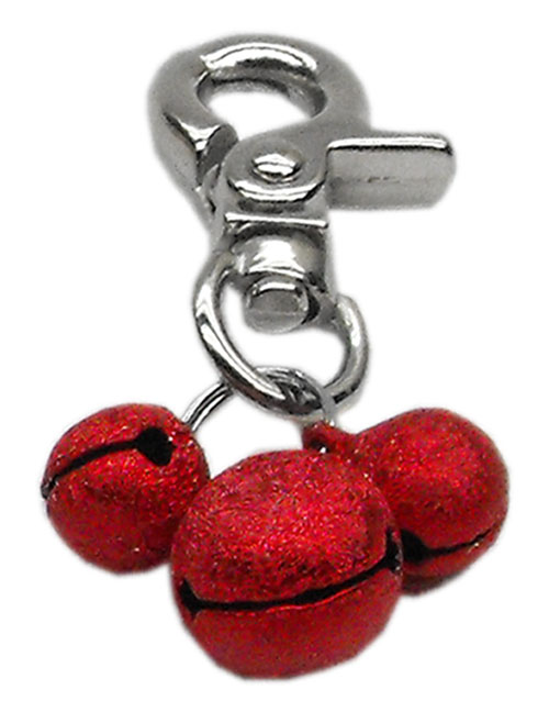 Lobster Claw Bell Charm Red